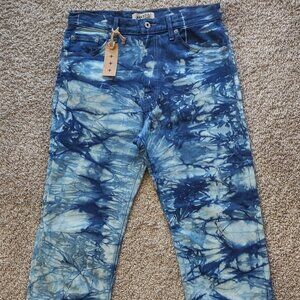 Naked & Famous Jeans Womens 31x29 Tie Dye Classic Straight Wide High Rise